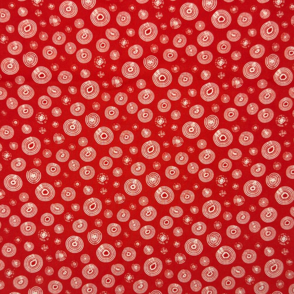 Happy Campers: Circle Geo in Red by Cordia Designs for QT Fabrics - 1/2 Yard